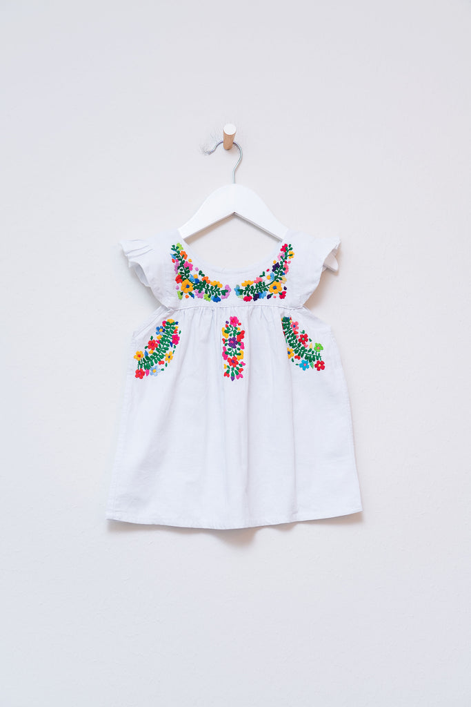 White Flores Dress